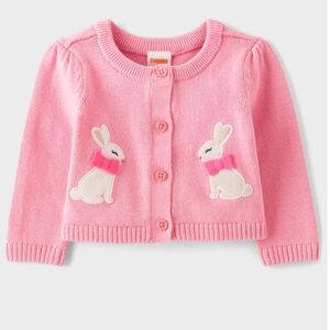 Gymboree Pink Cardigan with Bunny Design